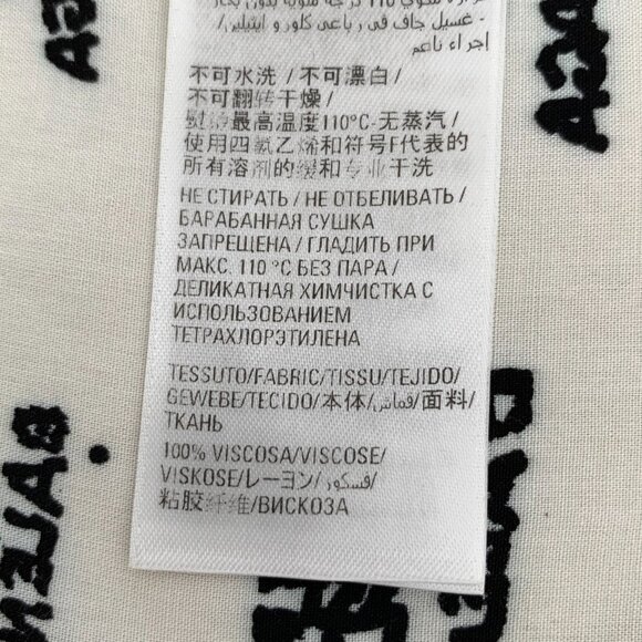 J19512 Balenciaga White logo jacquard full-print lapel single-breasted long-slee - Picture 7 of 8